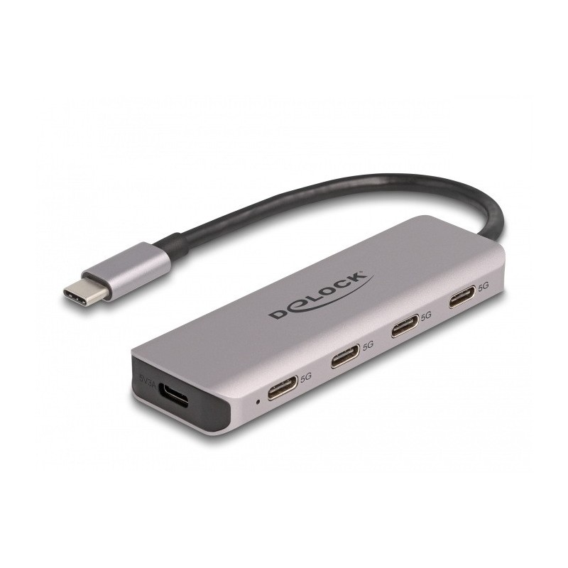 USB 5 Gbps 4 Port Type-C Hub mit Anschluss